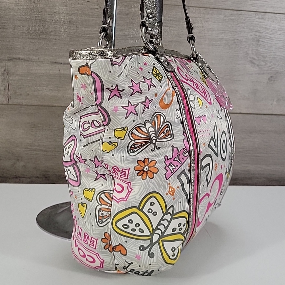 Coach Poppy Y2K Bandana Butterfly Tote Bag F15712 - Picture 3 of 16